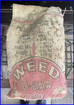 RARE 1930s Weed Chains Gas Station Advertising Display Rack & Double Sided Sign