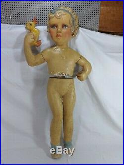 RARE 1936 Art Deco Flapper 39 mannequin Korrect-Way Glass Eyes store display