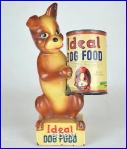 RARE 1940s IDEAL DOG FOOD PUPPY PET STORE ADVERTISING DISPLAY CAN-MILLER STUDIO