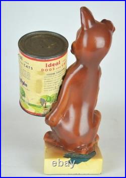 RARE 1940s IDEAL DOG FOOD PUPPY PET STORE ADVERTISING DISPLAY CAN-MILLER STUDIO