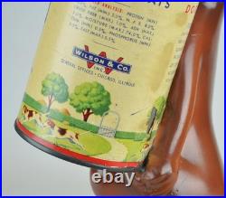 RARE 1940s IDEAL DOG FOOD PUPPY PET STORE ADVERTISING DISPLAY CAN-MILLER STUDIO