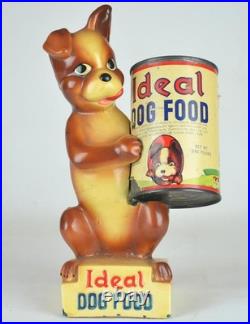 RARE 1940s IDEAL DOG FOOD PUPPY PET STORE ADVERTISING DISPLAY CAN-MILLER STUDIO