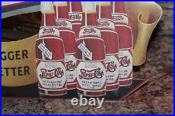 RARE 1940s PEPSI COLA BIGGER BETTER STORE DISPLAY SIGN SODA POP FOUNTIAN COKE 66