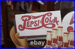 RARE 1940s PEPSI COLA BIGGER BETTER STORE DISPLAY SIGN SODA POP FOUNTIAN COKE 66