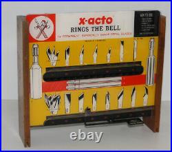 RARE 1950s X-ACTO HOBBY KNIFE STORE DISPLAY BLADE DISPENSER RING THE BELL NICE