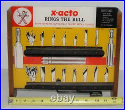RARE 1950s X-ACTO HOBBY KNIFE STORE DISPLAY BLADE DISPENSER RING THE BELL NICE