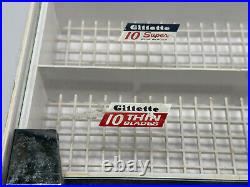 RARE 1970s 80s Gillette razor tabletop advertising store display sign