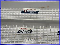 RARE 1970s 80s Gillette razor tabletop advertising store display sign