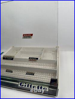 RARE 1970s 80s Gillette razor tabletop advertising store display sign