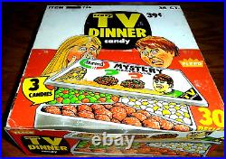 RARE 1976 Fleer CRAZY TV DINNER Candy FULL STORE Display Box 36 WACKY Pack Era