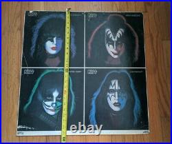RARE 1978 KISS Solo Albums PROMO STORE DISPLAY GENE SIMMONS ACE FREHLEY AUCOIN