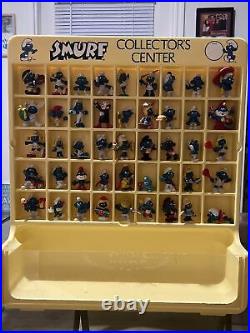 RARE! 1980 Schleich Collectors Center Store Display With Huge lot of Smurfs. EUC