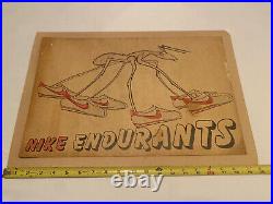 RARE 1982 VINTAGE Nike ORIGINAL Advertising ART RED SHOE Ant Store Display Sign