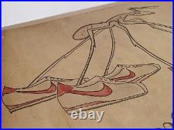 RARE 1982 VINTAGE Nike ORIGINAL Advertising ART RED SHOE Ant Store Display Sign