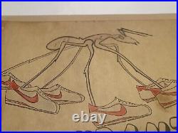 RARE 1982 VINTAGE Nike ORIGINAL Advertising ART RED SHOE Ant Store Display Sign