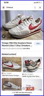 RARE 1982 VINTAGE Nike ORIGINAL Advertising ART RED SHOE Ant Store Display Sign