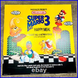 RARE 1990 Nintendo Super Mario Bros 3 22 McDonald Translte Advertising Sign