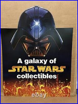 RARE 2005 Blockbuster Store Display Sign STAR WARS Promo 2 Sided Vinyl Poster