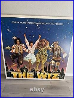 RARE 4 Ft X 4 Ft 1978 Deadstock Store Display For The Wiz Soundtrack FREE SHIP