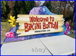 RARE 80x26 SPONGEBOB SQUAREPANTS Bikini Bottom Store PROMO Display Nickelodeon