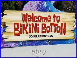 RARE 80x26 SPONGEBOB SQUAREPANTS Bikini Bottom Store PROMO Display Nickelodeon