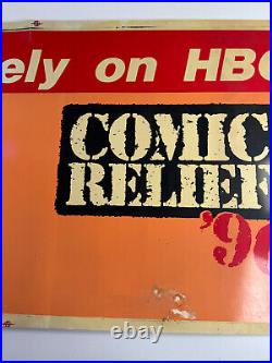 RARE 90 Comic Relief advertising HBO store display Robin Williams Whoopi 44x21