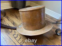 RARE ANTIQUE HATTER TOP HAT ADVERTISING TRADE SIGN With BRACKETS