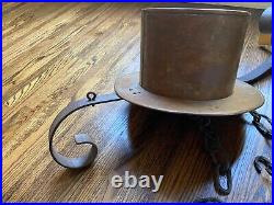 RARE ANTIQUE HATTER TOP HAT ADVERTISING TRADE SIGN With BRACKETS