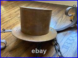 RARE ANTIQUE HATTER TOP HAT ADVERTISING TRADE SIGN With BRACKETS