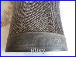 RARE! ANTIQUE Store Display Metal Mesh Millinery HatWigMannequin HeadSigned