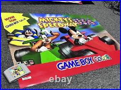 RARE AUTHENTIC Gameboy Disney Mickey Nintendo Promo Display Banner Store