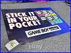 RARE AUTHENTIC Gameboy Pocket Promo Display Banner Store Display