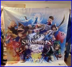 RARE AUTHENTIC Holy Grail Vinyl Store Display Banner Smash Bros Nintendo Banner