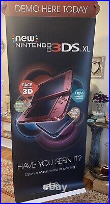 RARE AUTHENTIC Nintendo 3ds Huge Store Display Banner Heavy Vinyl 7ft