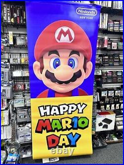 RARE AUTHENTIC Nintendo Mario Day Huge Store Display Banner Heavy Vinyl 7ft