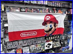 RARE AUTHENTIC Nintendo Mario NYC Store Display Banner Cloth 2017 71x29