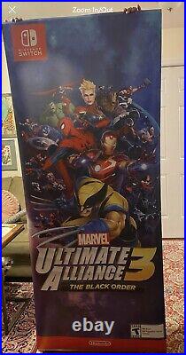 RARE AUTHENTIC Nintendo Marvel Huge Store Display Banner Heavy Vinyl 7ft