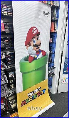 RARE AUTHENTIC Nintendo Switch Huge Store Display Banner Mario Heavy Vinyl