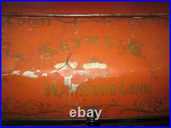 RARE Antique Late 1800s Seym's & Co. Coffee Bin Store Display Hartford Conn