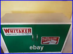 RARE Antique WHITAKER AUTOMOTIVE DEALER STORE DISPLAY Wall Cabinet/Sign