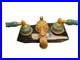 RARE Artistic Brass 24k Gold Plated Gem Faucet Set Store Display NOS Baroque