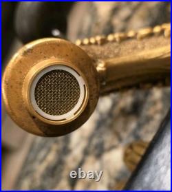 RARE Artistic Brass 24k Gold Plated Gem Faucet Set Store Display NOS Baroque