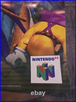 RARE Authentic Poster (2000) Mario Party 2 Nintendo 64 N64 Promo Store Display