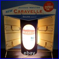 RARE BULOVA Caravelle Illuminated Motion Window Display Vintage 50's Advertising