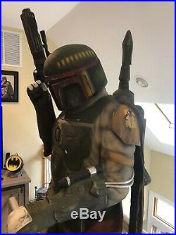 RARE Boba Fett Star Wars Life Size Statue Store Display Figure Bounty Hunter