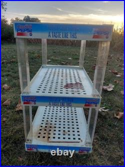 RARE CRYSTAL PEPSI STORE DISPLAY COMPLETE! Read Description. Not Perfect
