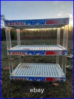 RARE CRYSTAL PEPSI STORE DISPLAY COMPLETE! Read Description. Not Perfect