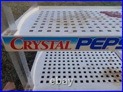 RARE CRYSTAL PEPSI STORE DISPLAY COMPLETE! Read Description. Not Perfect
