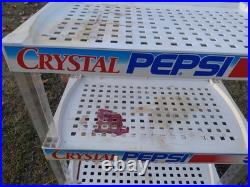 RARE CRYSTAL PEPSI STORE DISPLAY COMPLETE! Read Description. Not Perfect