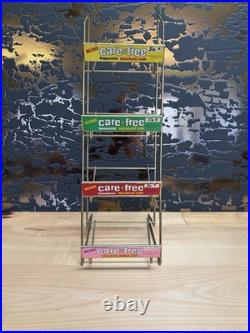 RARE Carefree Sugarless Gum Metal Store Display Rack/Stand Vintage